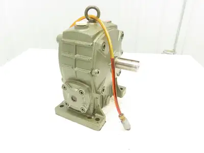 Makishinko Type B Size 100 Worm Gearbox 10:1 Reducer LH Output Solid Shaft