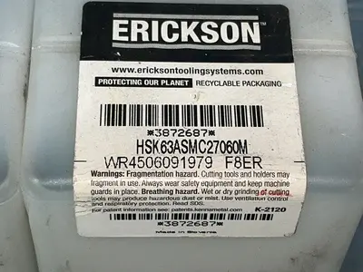 Used ERICKSON HSK63ASMC27060M Tooling & Accessories (Other) Ohio US | HGR 24 #1404871