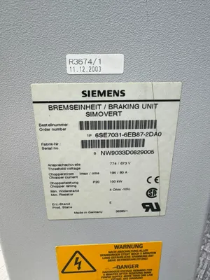 SIEMENS 6SE7031-6EB87-2DA0 Electrical/PLC/Automation | ESS Industrial Equipment Sales (5)