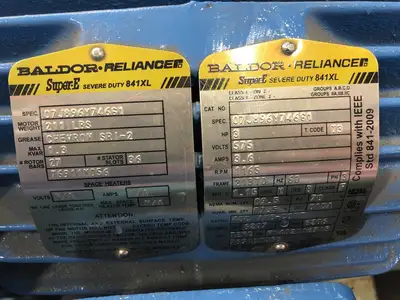 3 hp, 600 Volts, 1165 Rpm, 213TD Electric Motor