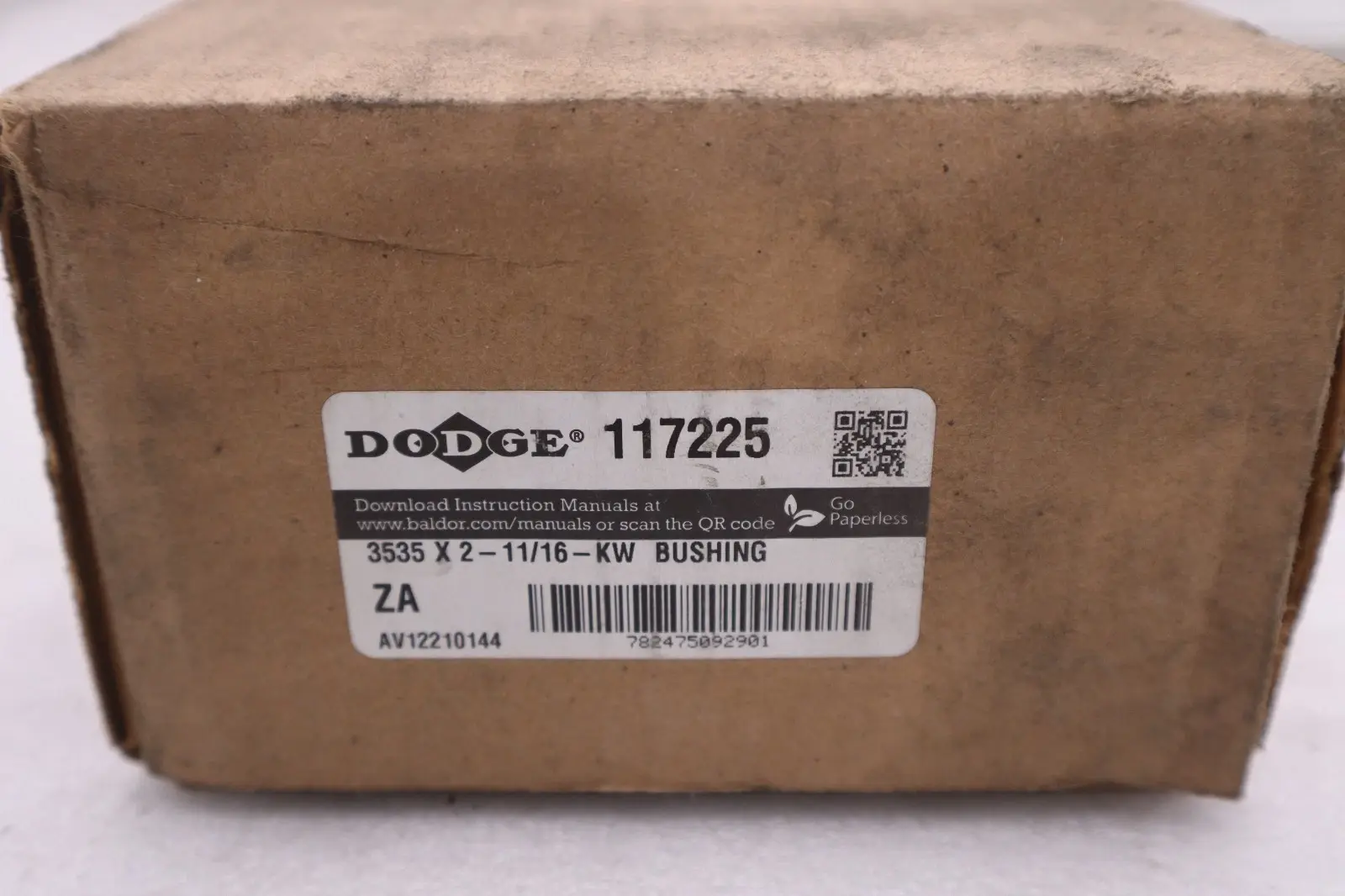 NEW DODGE 117225 TAPER LOCK BUSHING 3535 X 2-11/16-KW STOCK 5645CC