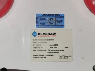 USED BENSHAW CFMVRSM18TS-350-4160-1