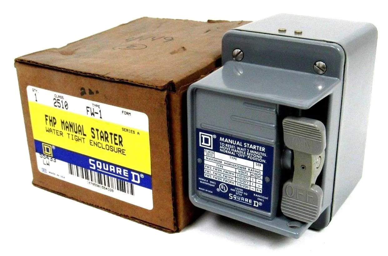 NEW SQUARE D 2510-FW-1 FHP MANUAL STARTER 2510FW1