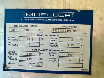 Used 2010 MUELLER 8,300 GALLON Stainless Steel Tanks New Jersey US | Perry Equipment #871224