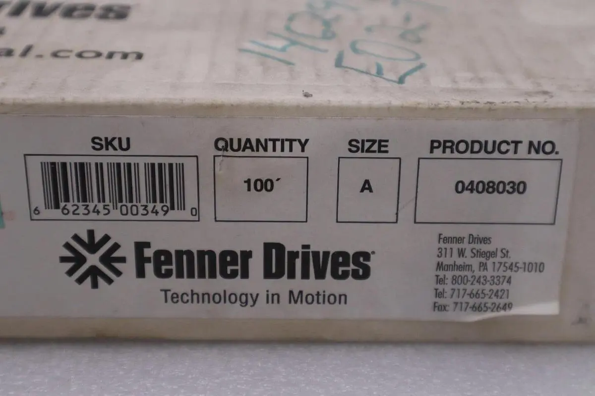 NEW FENNER 0408030 Power Twist Wedge Belt Profile (1/2") 100 Feet STOCK H1107