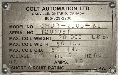 USED COLT CHDR-2000-60