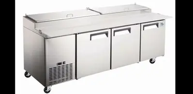 Elite Stainless Steel 92" Pizza Make Table on Castors