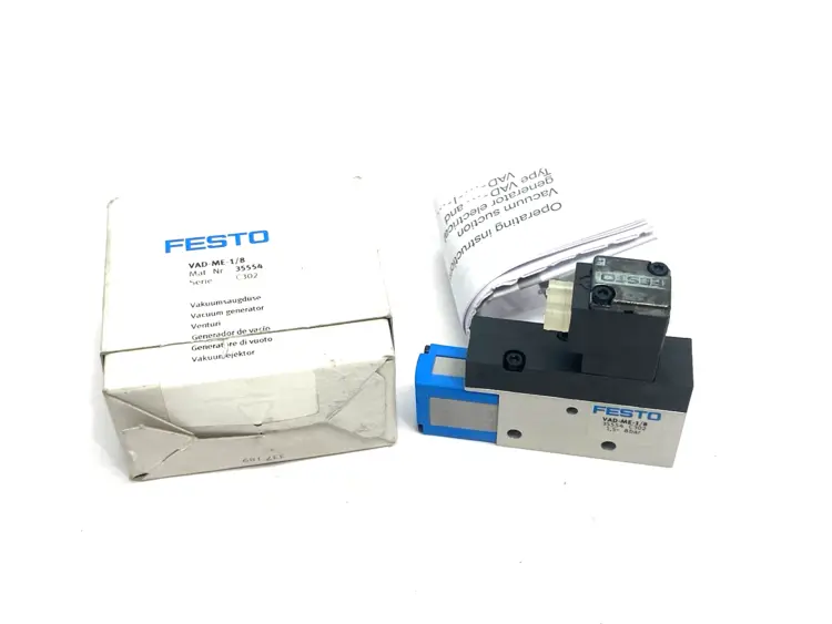 New | in-Stock FESTO VACUUM GENERATOR, T-SHAPE, HIGH-VACUUM, 35554 Vacuum Pumps Michigan US | Maverick Industrial Sales #1090766