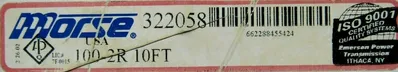 NEW MORSE 100-2R ROLLER CHAIN 10' 1002R 322058