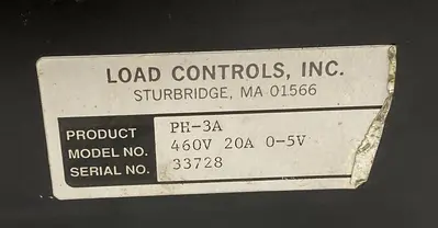 Used LOAD CONTROLS PH-3A Miscellaneous Equipment (Electrical & Power) | Surplus Asset Holdings #1190480