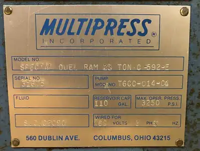 USED 1986 MULTIPRESS C-592-E