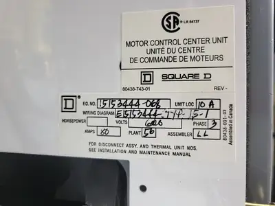 USED SQUARE D MODEL 6