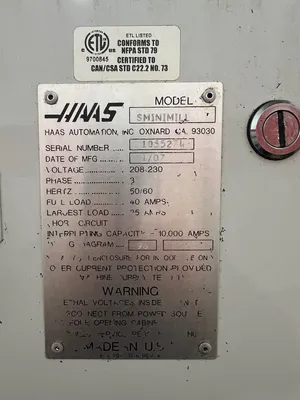 2007 HAAS SUPER MINI MILL Vertical Machining Centers | Ditter Industries Inc. (3)