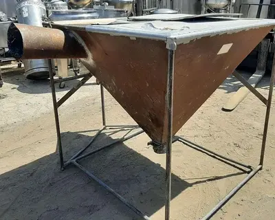 Conveyor, Screw, 4" x 14.6", C/st, 3 HP, Feed Hopper #S744535