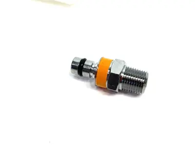 NEW OMEGA CHROME-PLATED BRASS QUICK COUPLING INSERT, ORANGE, 1/8" NPT