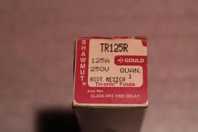 NEW GOULD SHAWMUT TR125R AMP 600V RK5 TIME DELAY FUSE STOCK 5801