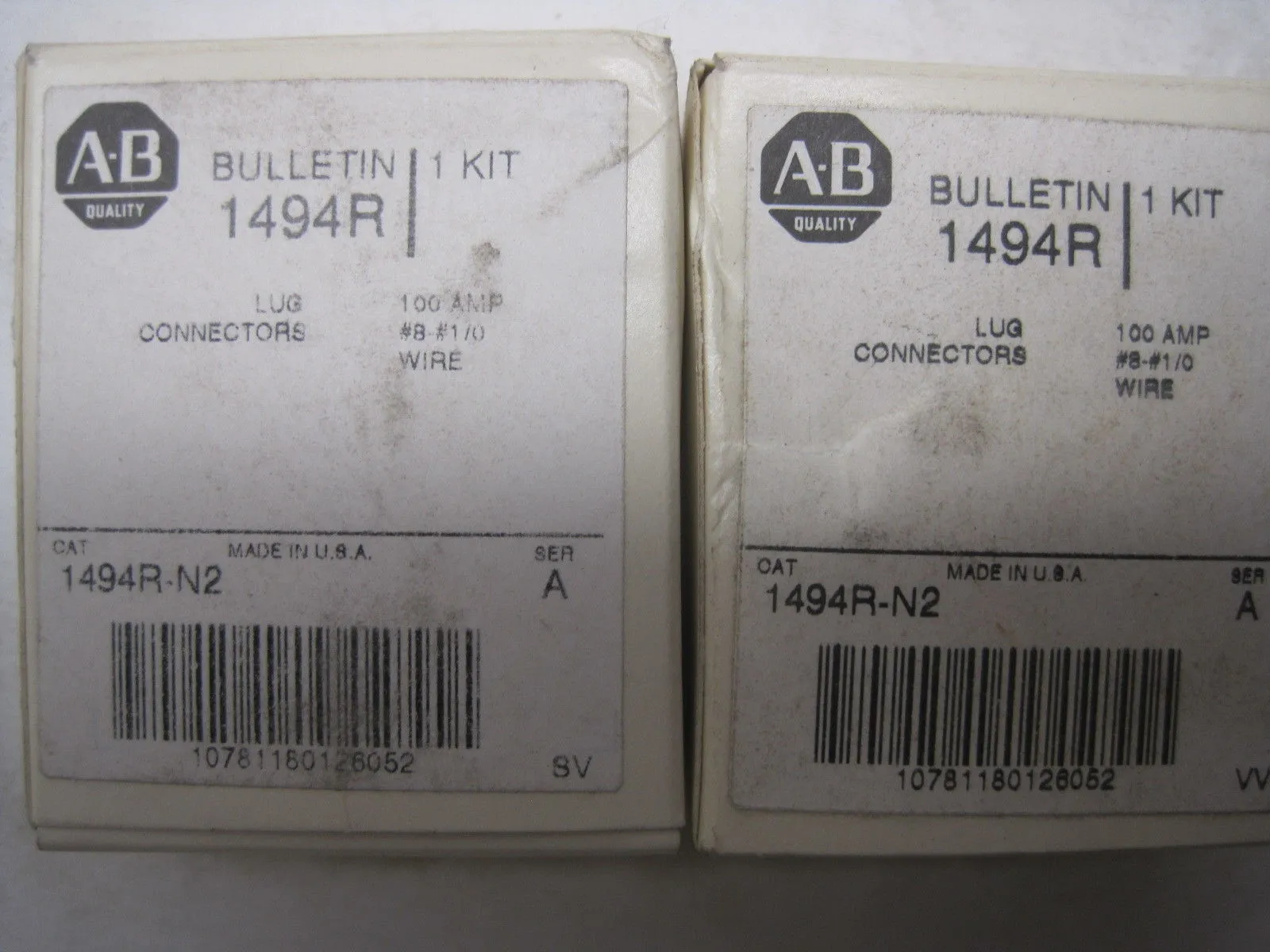 2 New Allen Bradley 1494R-N2 Lug Connectors 1494RN2