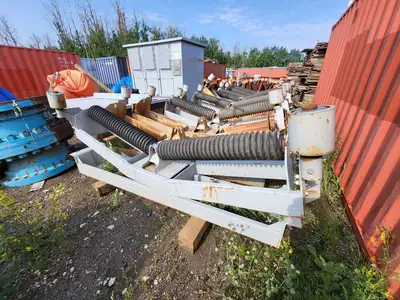 8ft. Conveyor V-Return Idler w/ Rubber Rollers