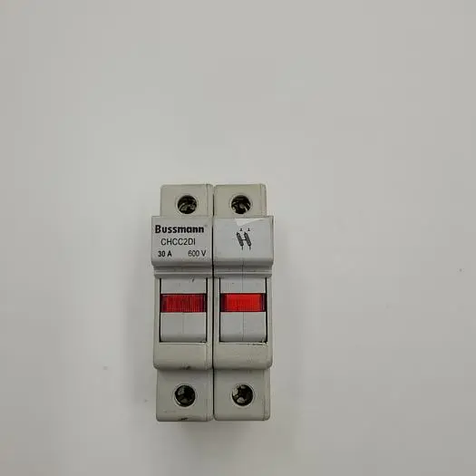 Used BUSSMAN BUSSMAN FUSE BLOCK, CC UL CLASS, 2 POLES, 0 TO 30A AMP RANGE, 600V Fuse Accessories | ND Industrial Surplus #1226537
