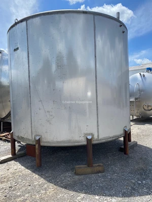 MUELLER 8,000 GALLON STAINLESS STEEL DOME TOP DISH BOTTOM SINGLE SHELL STORAGE TANK