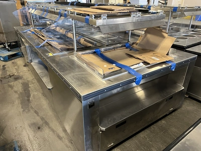 1-0606 Atlantic Food Bars 12.75 Foot Remote Hot and Cold Salad Buffet Bar