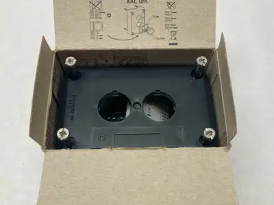 USED SCHNEIDER ELECTRIC HARMONY CONTROL BOX ENCLOSURE 2-HOLE