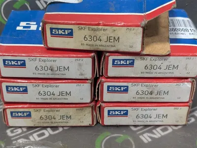 Lot of 7 SKF 6304 JEM Radial / Deep Groove Roller Bearings 20x52x15mm New NIB
