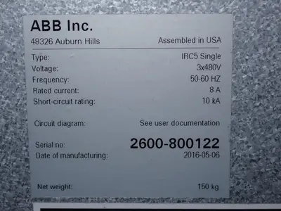 USED 2016 ABB IRB 2600
