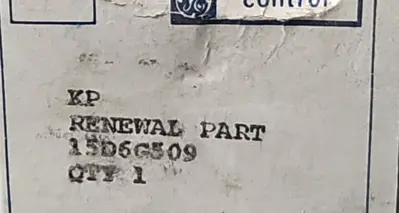 General Electric 15D6G509 Renewal part. Loc4E31