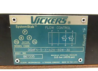 NEW VICKERS DGMFN-5-X-A2W-B2W-30 FLOW CONTROL VALVE DGMFN5XA2WB2W30