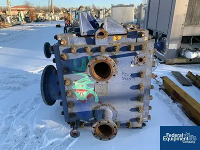 USED Alfa Laval 1,033 Sq Ft Alfa Laval CompaBloc Heat Exchanger, 316L S/S, 100/100#