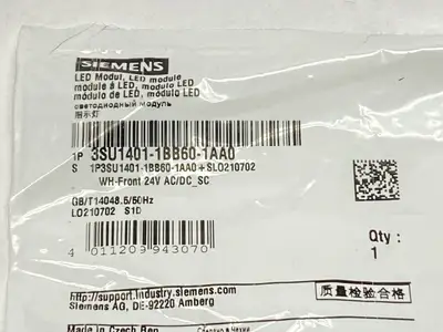 NEW SIEMENS LED MODULE WHITE FOR FRONT PLATE MOUNTING 24V AC/DC