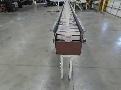 New London Engineering 7.5"x 20' PlastiTrak Plastic Chain Bottle Conveyor 460V