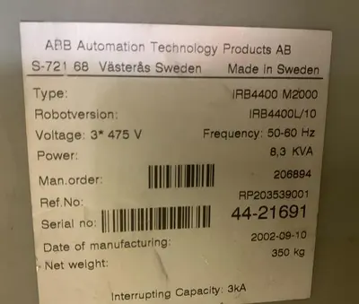Used ABB IRB4400L/10 Robots Michigan US | Aucto #1333544