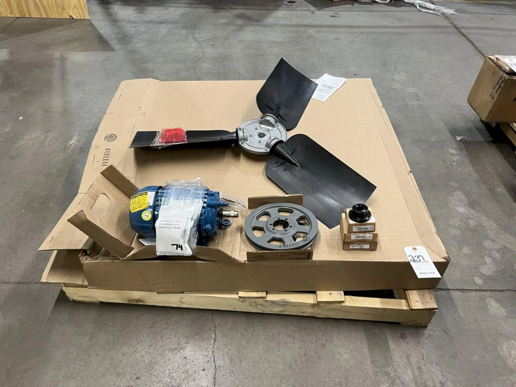 PALLET OF SPX MARLEY COOLING TOWER SPARE PARTS: STOCK #18857