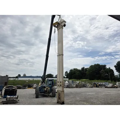 Used Mild Steel Bucket Elevator 25' Discharge Ht. 5" X 4"