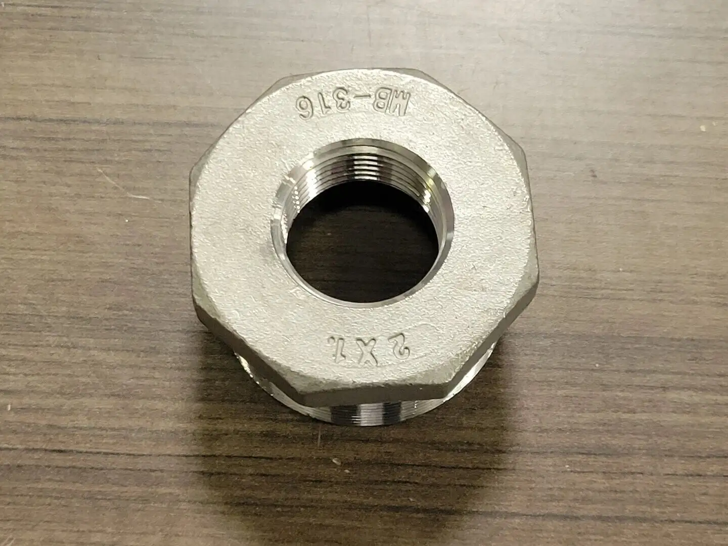 2" x 1" MB-316 Stainless Steel Hex Head Reducing Bushing