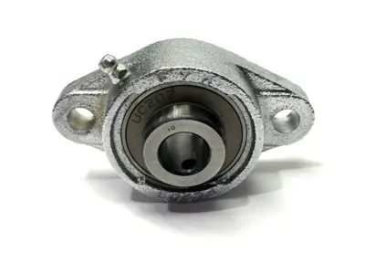 Used FYH Bearing Insert 15mm Bore 31mm OD w/ FL-208 Flanged Mount 2-Bolt Bearings Michigan US | Maverick Industrial Sales #1496175