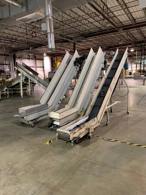 Rotogran Incline Conveyors 140″ L & 240″ L (several)