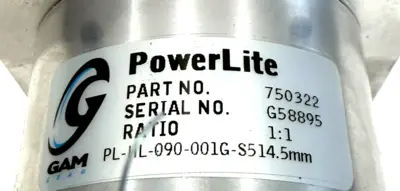NEW GAM GEAR 750322 POWERLITE VALUEGEAR GEARBOX PL-HL-090-001G-S514.5MM