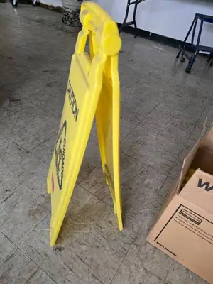 Yellow Safety Caution Signs