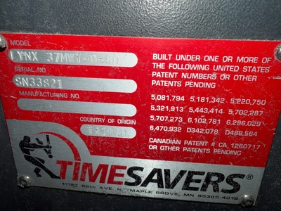 Used 2016 TIMESAVERS LYNX 37MWT-D-60 Wide Belt Sanders Michigan US | iGAM Industrial Marketplace #1310316