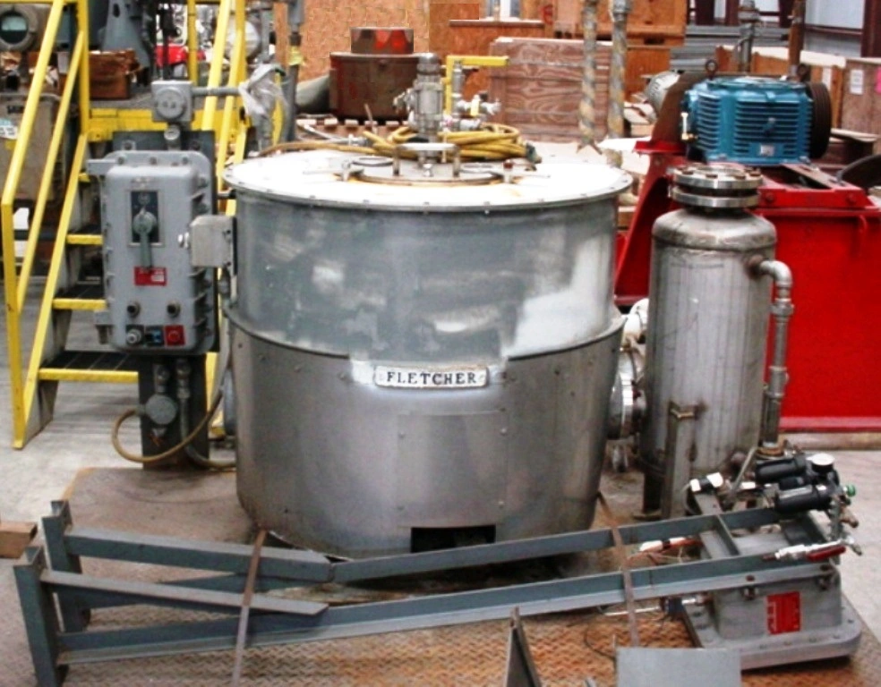 Fletcher 30 x 14 Hurricane perforate basket centrifuge, SS.