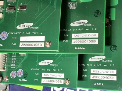 SAMSUNG J90600406B X7043-AXIS-D BOARD + J90600405B MOTOR CONTROL BOARD X7043-AXIS-M