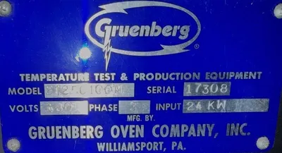 GRUENBERG B125C100M Furnace - Batch Temper, Electric, High-Temp | Heat Treat Equipment Co. (11)