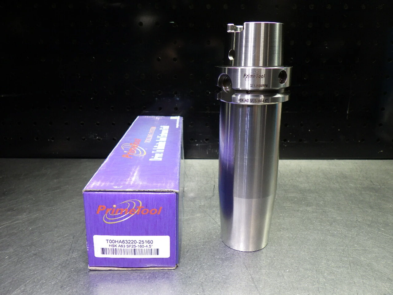 PrimeTool HSK63A 25mm Shrink Fit Tool Holder 160mm Pro T00HA63220-25160 (LOC883B)