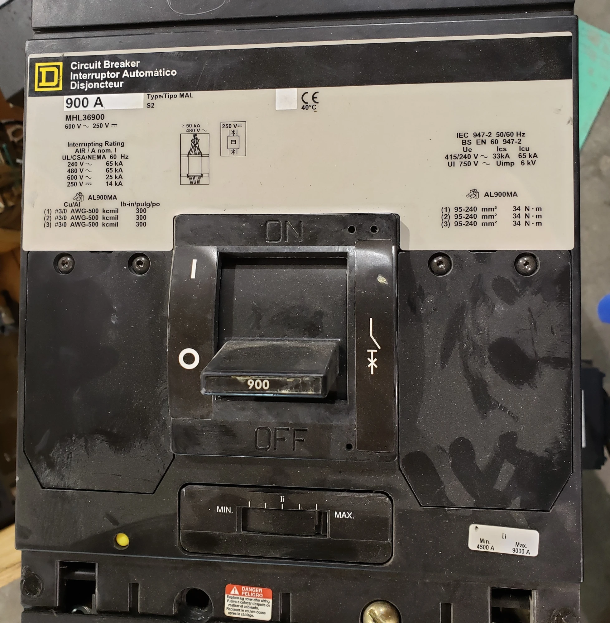 USED SQUARE D MHL36900