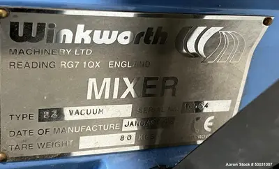Used WINKWORTH MZ2 VACUUM Double Arm Mixers Illinois US | Aaron Equipment #85307