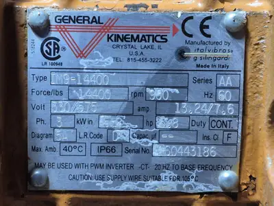 USED GENERAL KINEMATICS IM9-14400