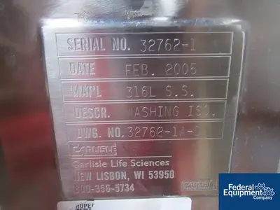 USED Carlisle 13'10" Carlisle Life Sciences Isolator, 316L S/S